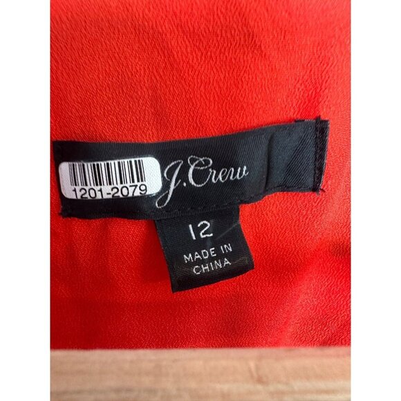 J CREW RED MIDI HEART SHIRT DRESS SZ 12 - Picture 7 of 11